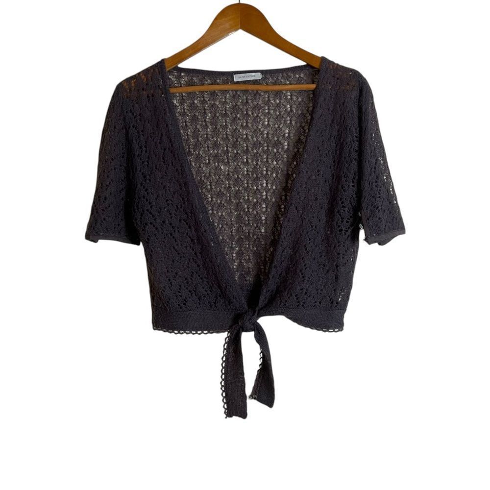Saint Tropez mohair blend light brown tie cardigan‎